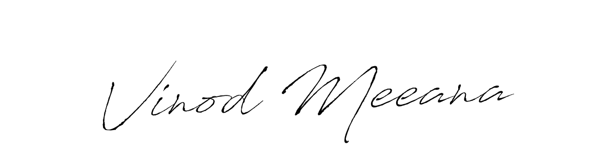 Vinod Meeana stylish signature style. Best Handwritten Sign (Antro_Vectra) for my name. Handwritten Signature Collection Ideas for my name Vinod Meeana. Vinod Meeana signature style 6 images and pictures png