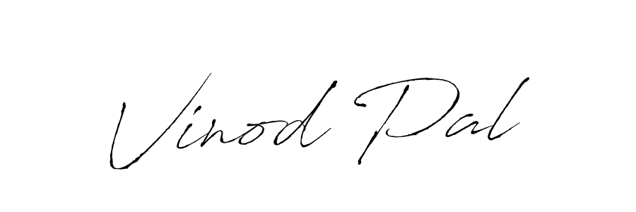 Use a signature maker to create a handwritten signature online. With this signature software, you can design (Antro_Vectra) your own signature for name Vinod Pal. Vinod Pal signature style 6 images and pictures png