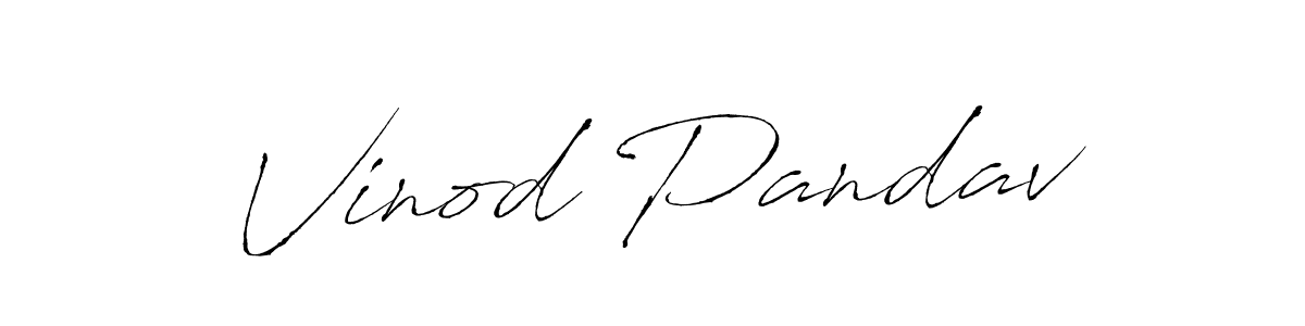 Use a signature maker to create a handwritten signature online. With this signature software, you can design (Antro_Vectra) your own signature for name Vinod Pandav. Vinod Pandav signature style 6 images and pictures png