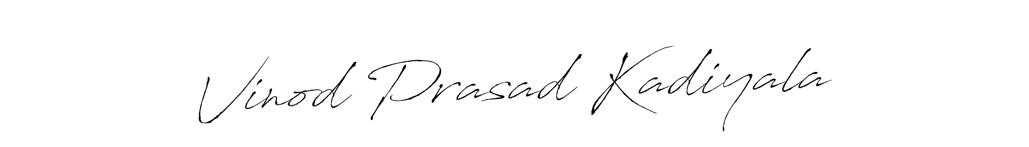 Vinod Prasad Kadiyala stylish signature style. Best Handwritten Sign (Antro_Vectra) for my name. Handwritten Signature Collection Ideas for my name Vinod Prasad Kadiyala. Vinod Prasad Kadiyala signature style 6 images and pictures png