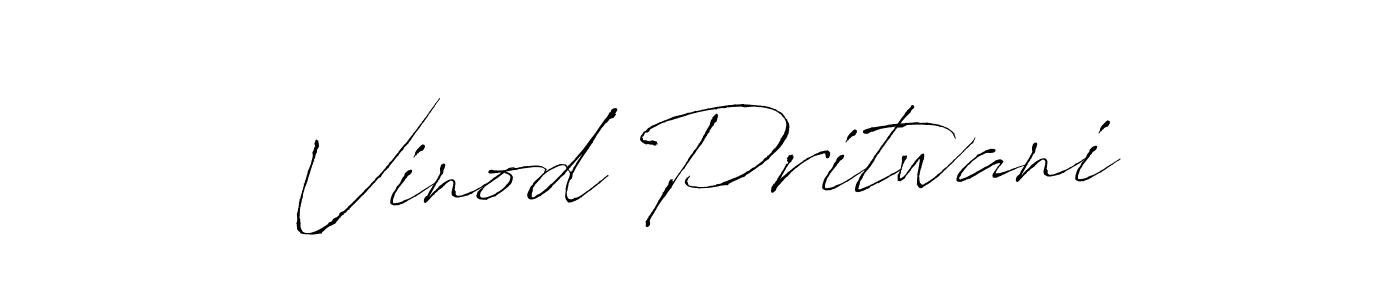 Also we have Vinod Pritwani name is the best signature style. Create professional handwritten signature collection using Antro_Vectra autograph style. Vinod Pritwani signature style 6 images and pictures png