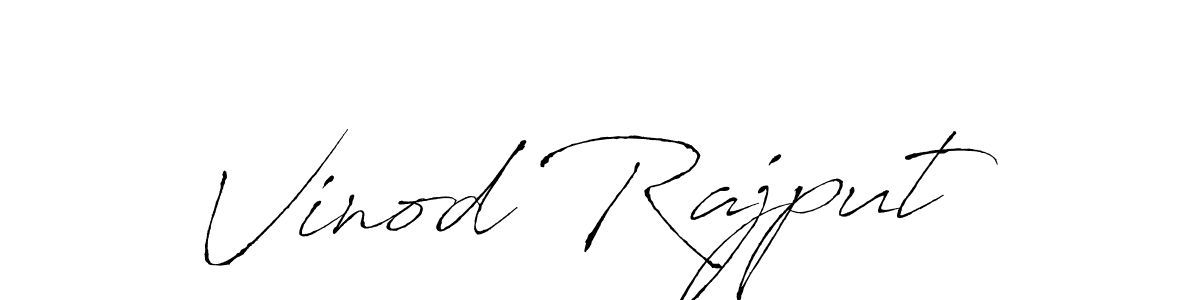 How to make Vinod Rajput name signature. Use Antro_Vectra style for creating short signs online. This is the latest handwritten sign. Vinod Rajput signature style 6 images and pictures png