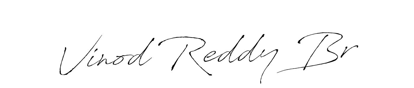 Create a beautiful signature design for name Vinod Reddy Br. With this signature (Antro_Vectra) fonts, you can make a handwritten signature for free. Vinod Reddy Br signature style 6 images and pictures png
