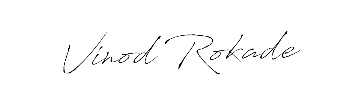 You can use this online signature creator to create a handwritten signature for the name Vinod Rokade. This is the best online autograph maker. Vinod Rokade signature style 6 images and pictures png