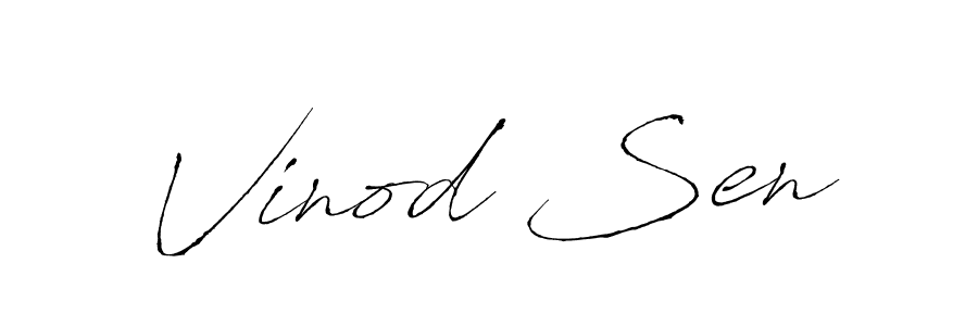 Also we have Vinod Sen name is the best signature style. Create professional handwritten signature collection using Antro_Vectra autograph style. Vinod Sen signature style 6 images and pictures png