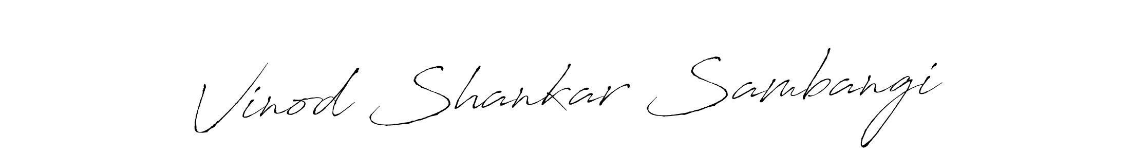 How to make Vinod Shankar Sambangi signature? Antro_Vectra is a professional autograph style. Create handwritten signature for Vinod Shankar Sambangi name. Vinod Shankar Sambangi signature style 6 images and pictures png