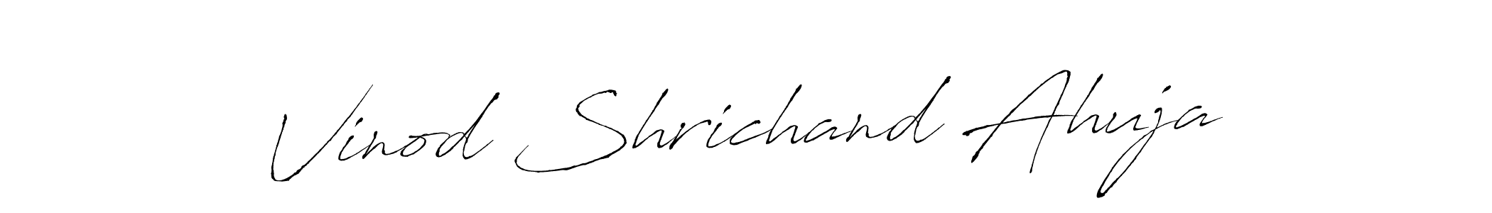 This is the best signature style for the Vinod Shrichand Ahuja name. Also you like these signature font (Antro_Vectra). Mix name signature. Vinod Shrichand Ahuja signature style 6 images and pictures png