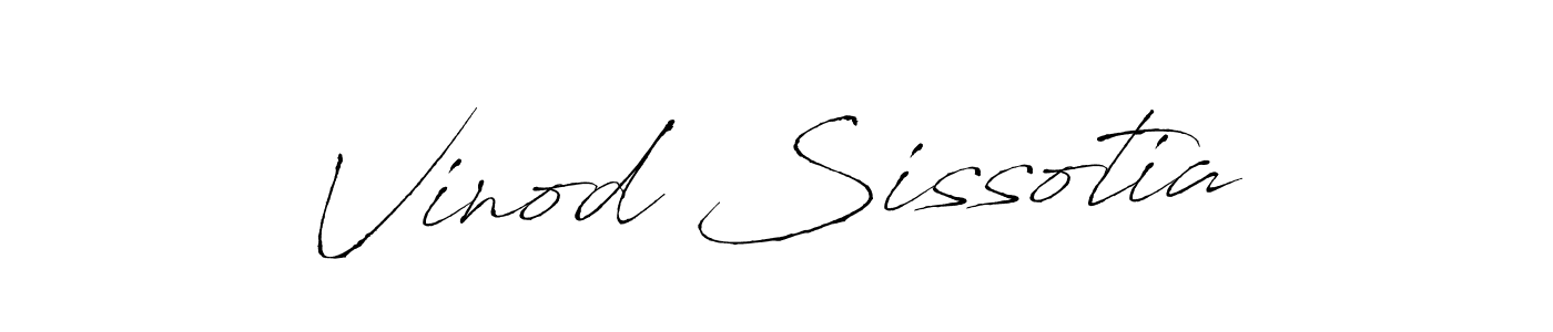 Design your own signature with our free online signature maker. With this signature software, you can create a handwritten (Antro_Vectra) signature for name Vinod Sissotia. Vinod Sissotia signature style 6 images and pictures png