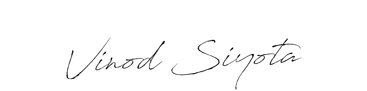 You can use this online signature creator to create a handwritten signature for the name Vinod Siyota. This is the best online autograph maker. Vinod Siyota signature style 6 images and pictures png