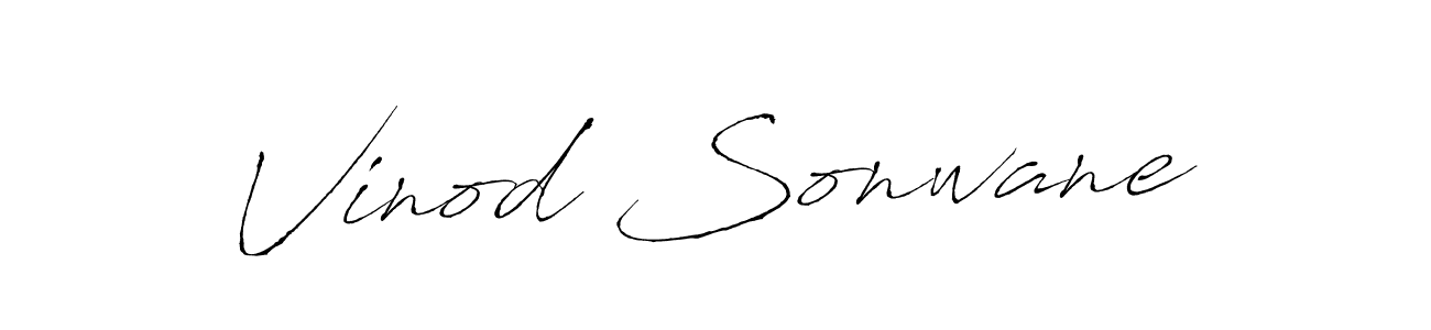 Vinod Sonwane stylish signature style. Best Handwritten Sign (Antro_Vectra) for my name. Handwritten Signature Collection Ideas for my name Vinod Sonwane. Vinod Sonwane signature style 6 images and pictures png