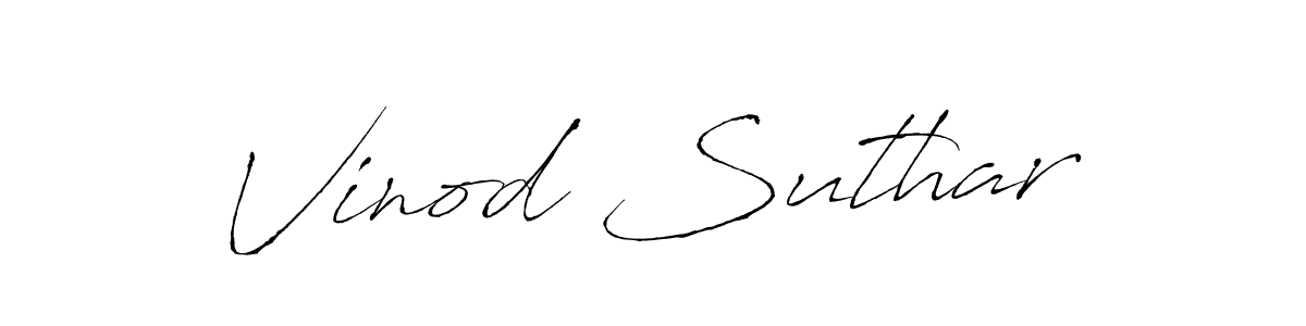 Also we have Vinod Suthar name is the best signature style. Create professional handwritten signature collection using Antro_Vectra autograph style. Vinod Suthar signature style 6 images and pictures png
