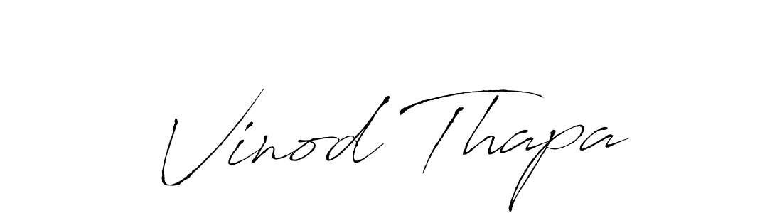 Also we have Vinod Thapa name is the best signature style. Create professional handwritten signature collection using Antro_Vectra autograph style. Vinod Thapa signature style 6 images and pictures png