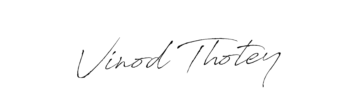 How to make Vinod Thotey signature? Antro_Vectra is a professional autograph style. Create handwritten signature for Vinod Thotey name. Vinod Thotey signature style 6 images and pictures png