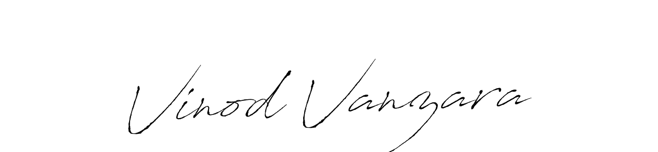 Design your own signature with our free online signature maker. With this signature software, you can create a handwritten (Antro_Vectra) signature for name Vinod Vanzara. Vinod Vanzara signature style 6 images and pictures png