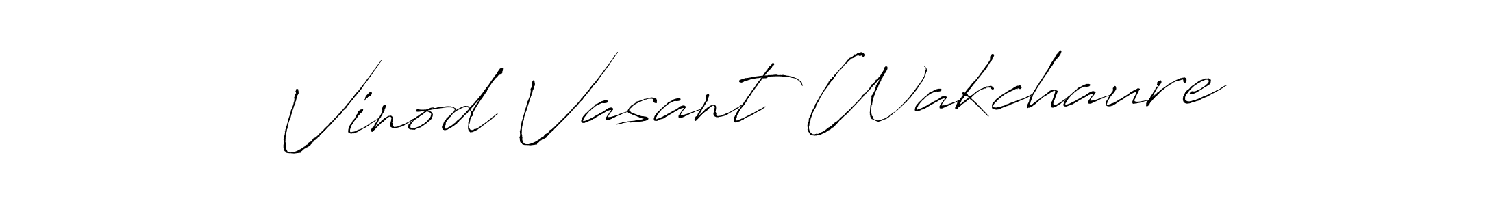 Vinod Vasant Wakchaure stylish signature style. Best Handwritten Sign (Antro_Vectra) for my name. Handwritten Signature Collection Ideas for my name Vinod Vasant Wakchaure. Vinod Vasant Wakchaure signature style 6 images and pictures png