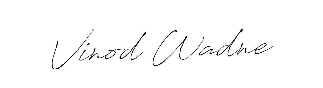 Make a beautiful signature design for name Vinod Wadne. With this signature (Antro_Vectra) style, you can create a handwritten signature for free. Vinod Wadne signature style 6 images and pictures png