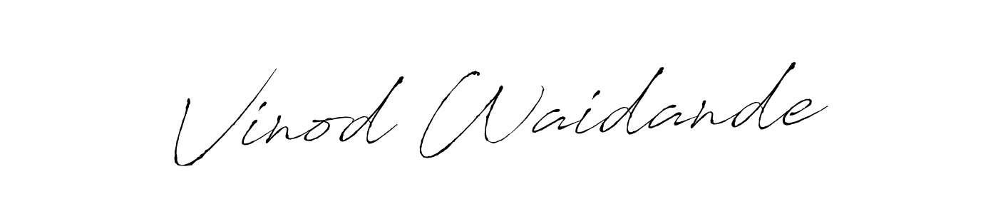 Vinod Waidande stylish signature style. Best Handwritten Sign (Antro_Vectra) for my name. Handwritten Signature Collection Ideas for my name Vinod Waidande. Vinod Waidande signature style 6 images and pictures png