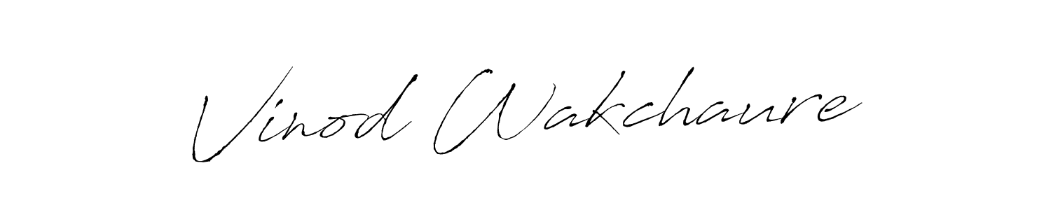 Create a beautiful signature design for name Vinod Wakchaure. With this signature (Antro_Vectra) fonts, you can make a handwritten signature for free. Vinod Wakchaure signature style 6 images and pictures png