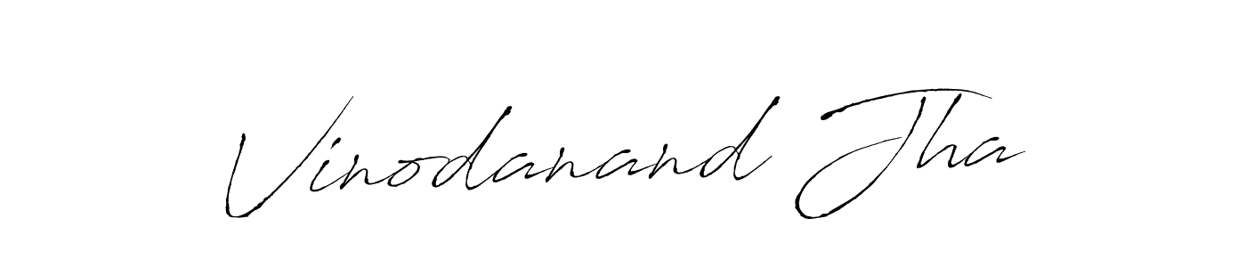 You should practise on your own different ways (Antro_Vectra) to write your name (Vinodanand Jha) in signature. don't let someone else do it for you. Vinodanand Jha signature style 6 images and pictures png