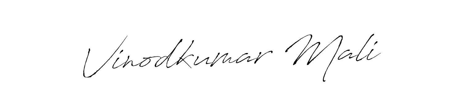 Vinodkumar Mali stylish signature style. Best Handwritten Sign (Antro_Vectra) for my name. Handwritten Signature Collection Ideas for my name Vinodkumar Mali. Vinodkumar Mali signature style 6 images and pictures png