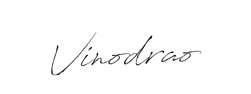 Make a beautiful signature design for name Vinodrao. With this signature (Antro_Vectra) style, you can create a handwritten signature for free. Vinodrao signature style 6 images and pictures png