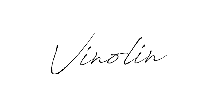 You should practise on your own different ways (Antro_Vectra) to write your name (Vinolin) in signature. don't let someone else do it for you. Vinolin signature style 6 images and pictures png