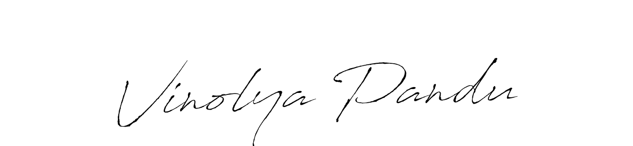 Design your own signature with our free online signature maker. With this signature software, you can create a handwritten (Antro_Vectra) signature for name Vinolya Pandu. Vinolya Pandu signature style 6 images and pictures png