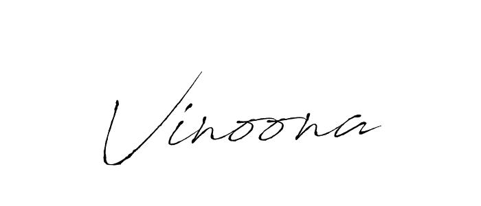 You should practise on your own different ways (Antro_Vectra) to write your name (Vinoona) in signature. don't let someone else do it for you. Vinoona signature style 6 images and pictures png