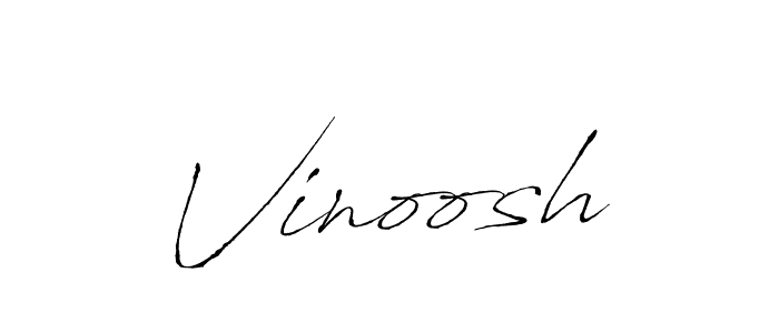 Vinoosh stylish signature style. Best Handwritten Sign (Antro_Vectra) for my name. Handwritten Signature Collection Ideas for my name Vinoosh. Vinoosh signature style 6 images and pictures png