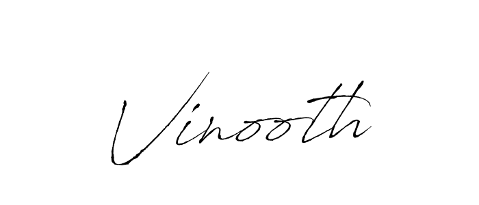 Use a signature maker to create a handwritten signature online. With this signature software, you can design (Antro_Vectra) your own signature for name Vinooth. Vinooth signature style 6 images and pictures png