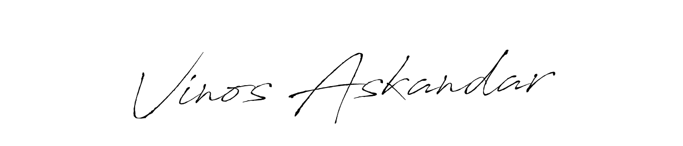 Similarly Antro_Vectra is the best handwritten signature design. Signature creator online .You can use it as an online autograph creator for name Vinos Askandar. Vinos Askandar signature style 6 images and pictures png