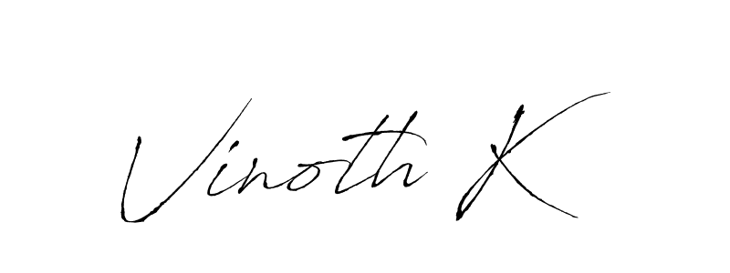 The best way (Antro_Vectra) to make a short signature is to pick only two or three words in your name. The name Vinoth K include a total of six letters. For converting this name. Vinoth K signature style 6 images and pictures png