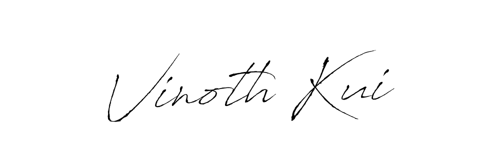 Make a beautiful signature design for name Vinoth Kui. With this signature (Antro_Vectra) style, you can create a handwritten signature for free. Vinoth Kui signature style 6 images and pictures png