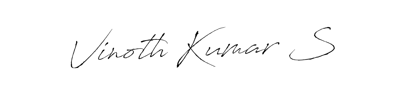 Make a beautiful signature design for name Vinoth Kumar S. With this signature (Antro_Vectra) style, you can create a handwritten signature for free. Vinoth Kumar S signature style 6 images and pictures png