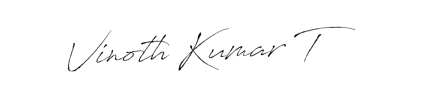 Make a short Vinoth Kumar T signature style. Manage your documents anywhere anytime using Antro_Vectra. Create and add eSignatures, submit forms, share and send files easily. Vinoth Kumar T signature style 6 images and pictures png