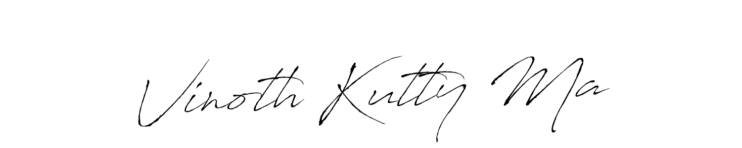 How to make Vinoth Kutty Ma signature? Antro_Vectra is a professional autograph style. Create handwritten signature for Vinoth Kutty Ma name. Vinoth Kutty Ma signature style 6 images and pictures png