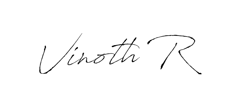 Create a beautiful signature design for name Vinoth R. With this signature (Antro_Vectra) fonts, you can make a handwritten signature for free. Vinoth R signature style 6 images and pictures png