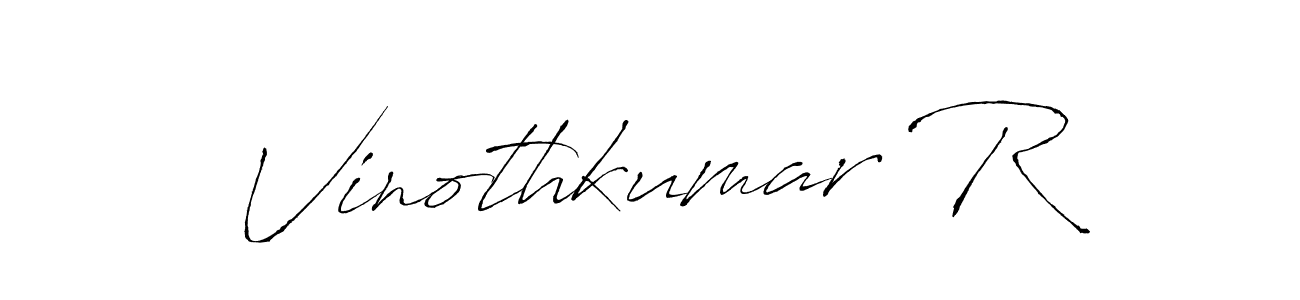 Vinothkumar R stylish signature style. Best Handwritten Sign (Antro_Vectra) for my name. Handwritten Signature Collection Ideas for my name Vinothkumar R. Vinothkumar R signature style 6 images and pictures png