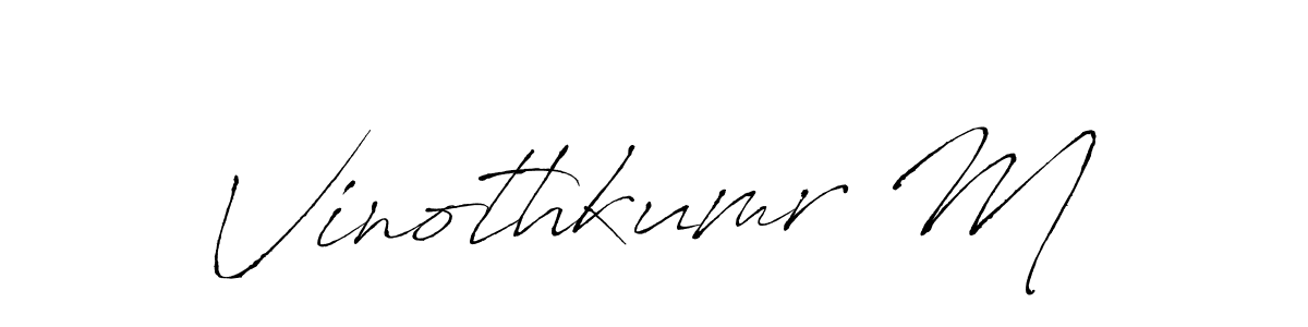 Use a signature maker to create a handwritten signature online. With this signature software, you can design (Antro_Vectra) your own signature for name Vinothkumr M. Vinothkumr M signature style 6 images and pictures png