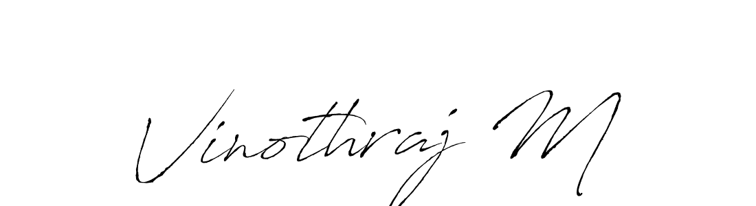 How to make Vinothraj M signature? Antro_Vectra is a professional autograph style. Create handwritten signature for Vinothraj M name. Vinothraj M signature style 6 images and pictures png