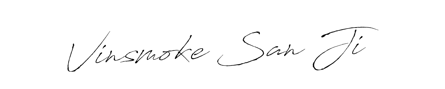 Design your own signature with our free online signature maker. With this signature software, you can create a handwritten (Antro_Vectra) signature for name Vinsmoke San Ji. Vinsmoke San Ji signature style 6 images and pictures png
