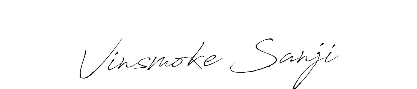 How to make Vinsmoke Sanji signature? Antro_Vectra is a professional autograph style. Create handwritten signature for Vinsmoke Sanji name. Vinsmoke Sanji signature style 6 images and pictures png