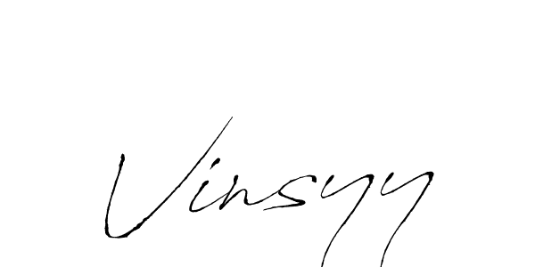 Vinsyy stylish signature style. Best Handwritten Sign (Antro_Vectra) for my name. Handwritten Signature Collection Ideas for my name Vinsyy. Vinsyy signature style 6 images and pictures png