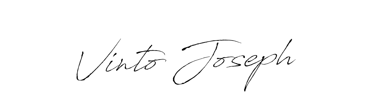 How to make Vinto Joseph signature? Antro_Vectra is a professional autograph style. Create handwritten signature for Vinto Joseph name. Vinto Joseph signature style 6 images and pictures png