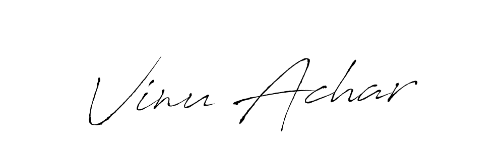 It looks lik you need a new signature style for name Vinu Achar. Design unique handwritten (Antro_Vectra) signature with our free signature maker in just a few clicks. Vinu Achar signature style 6 images and pictures png