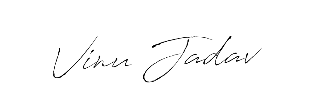 The best way (Antro_Vectra) to make a short signature is to pick only two or three words in your name. The name Vinu Jadav include a total of six letters. For converting this name. Vinu Jadav signature style 6 images and pictures png