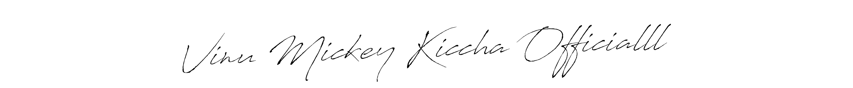 Make a beautiful signature design for name Vinu Mickey Kiccha Officialll. With this signature (Antro_Vectra) style, you can create a handwritten signature for free. Vinu Mickey Kiccha Officialll signature style 6 images and pictures png