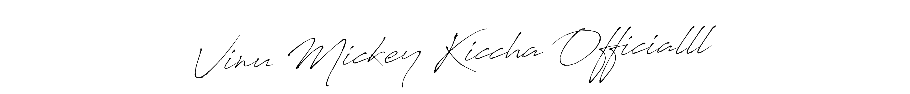Design your own signature with our free online signature maker. With this signature software, you can create a handwritten (Antro_Vectra) signature for name Vinu Mickey Kiccha Officialll. Vinu Mickey Kiccha Officialll signature style 6 images and pictures png
