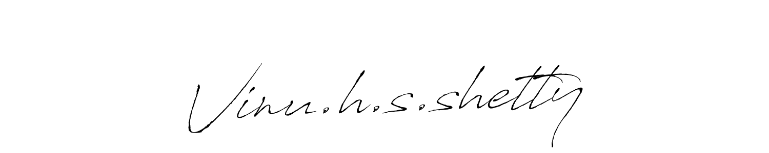 Make a beautiful signature design for name Vinu.h.s.shetty. With this signature (Antro_Vectra) style, you can create a handwritten signature for free. Vinu.h.s.shetty signature style 6 images and pictures png