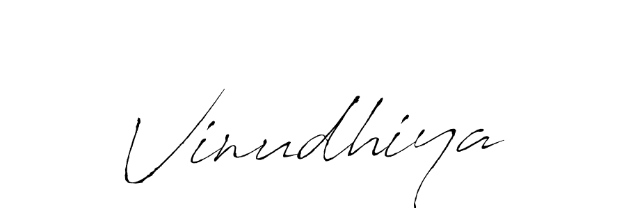 Make a beautiful signature design for name Vinudhiya. With this signature (Antro_Vectra) style, you can create a handwritten signature for free. Vinudhiya signature style 6 images and pictures png